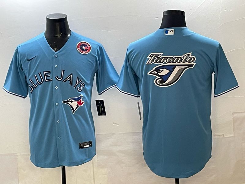 Men 2025 Toronto Blue Jays Blank Light Blue Game Nike MLB Jersey style 015